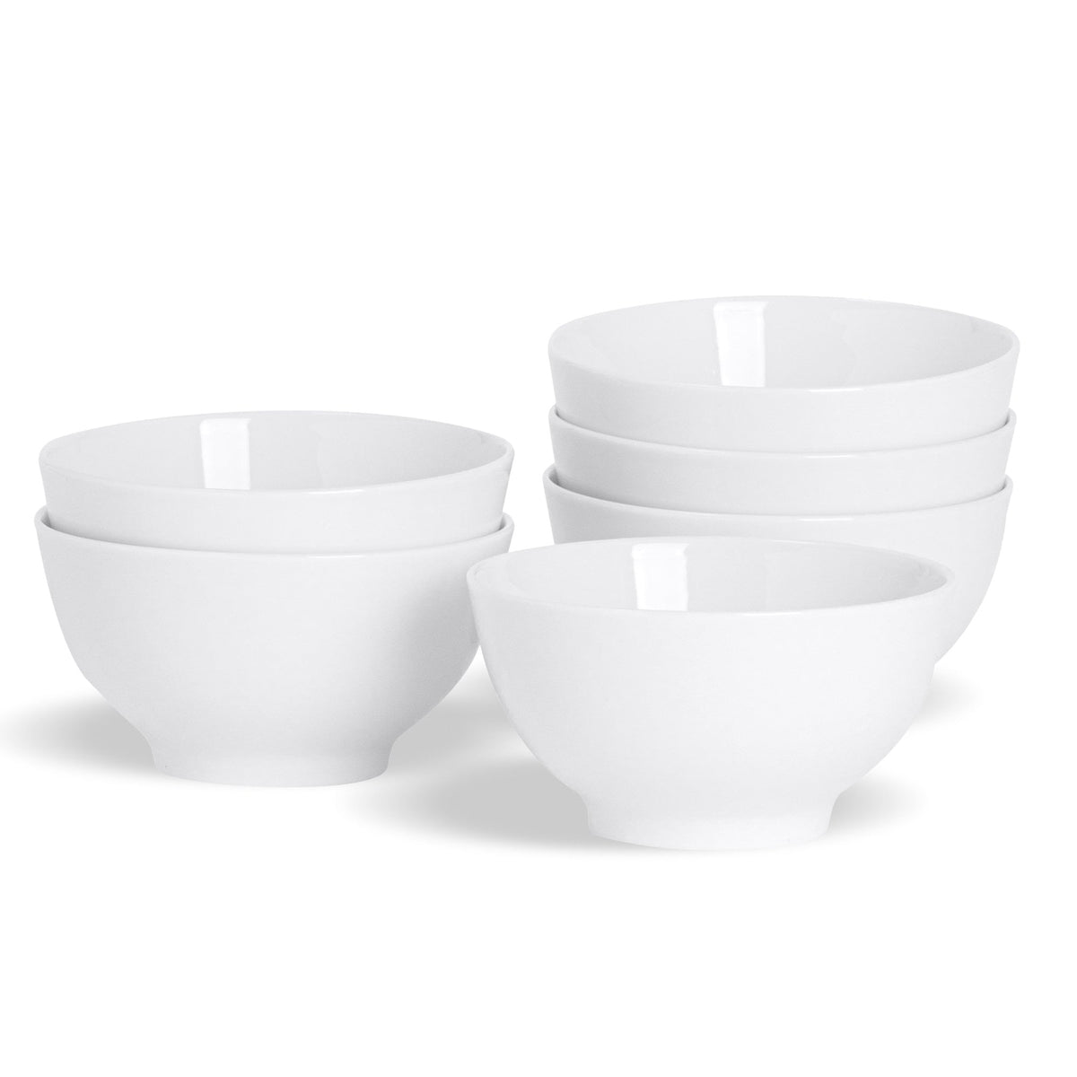 Argon Tableware White Rice Bowls - Pack of 6