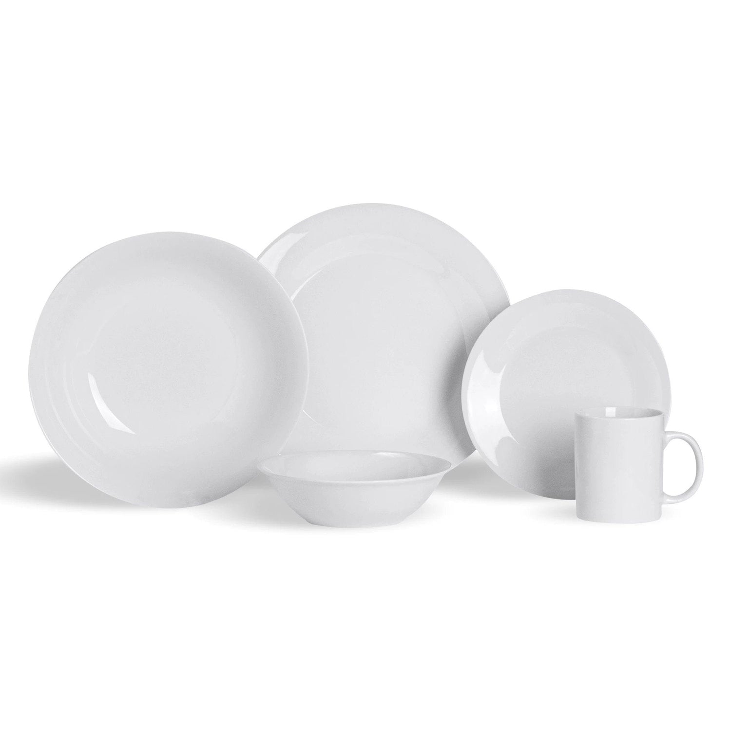 30pc White Dinner Set By Argon Tableware
