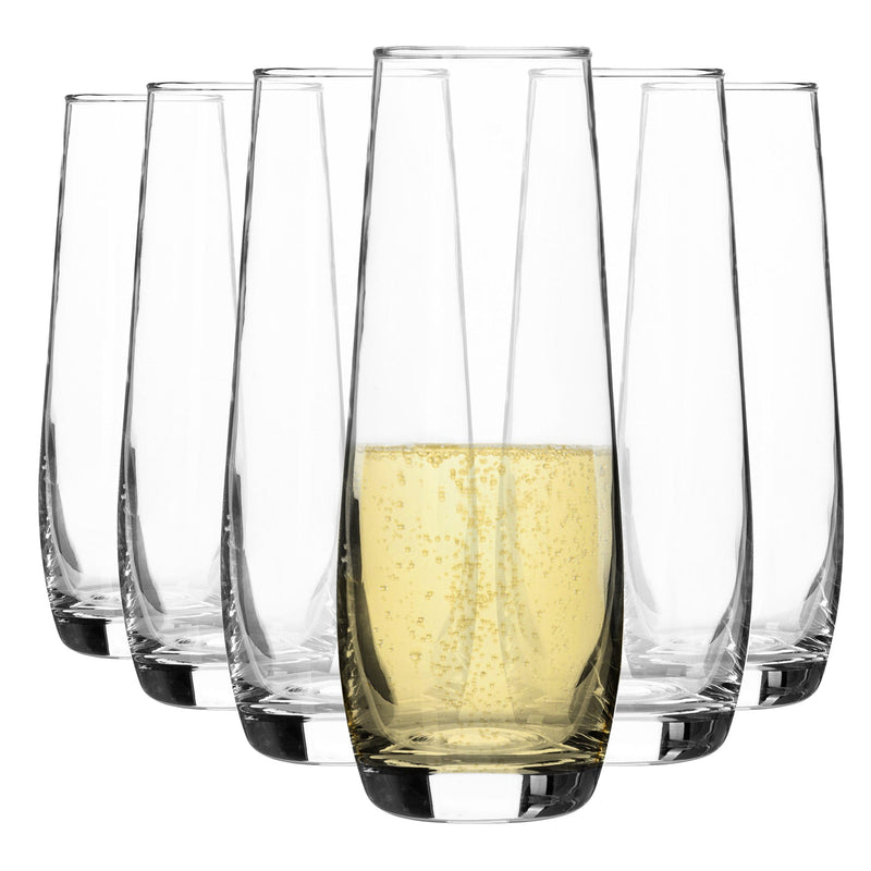 230ml Corto Stemless Champagne Flutes - Pack of Six - By Argon Tableware
