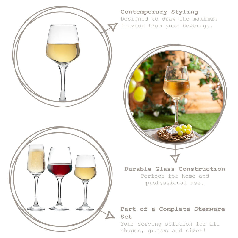 295ml Lal Wine Glasses - Pack of Six - By LAV