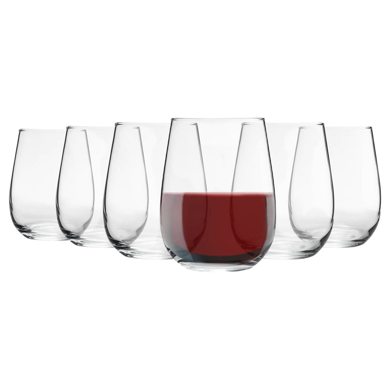 475ml Corto Stemless Wine Glasses - Pack of Six - By Argon Tableware