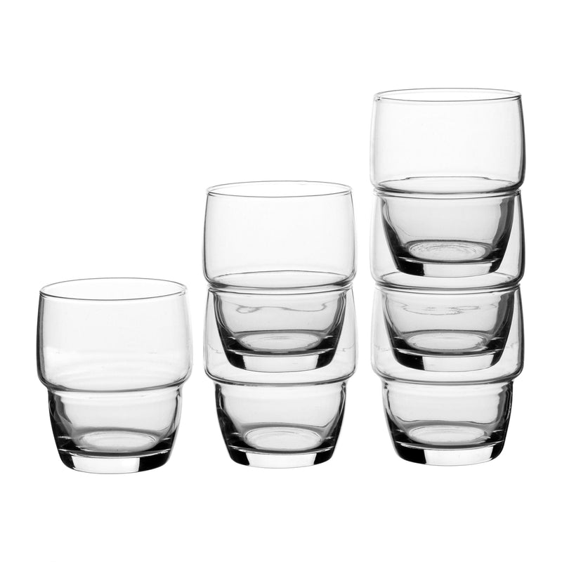 285ml Galata Stacking Tumbler Glasses - Pack of Six  - By LAV