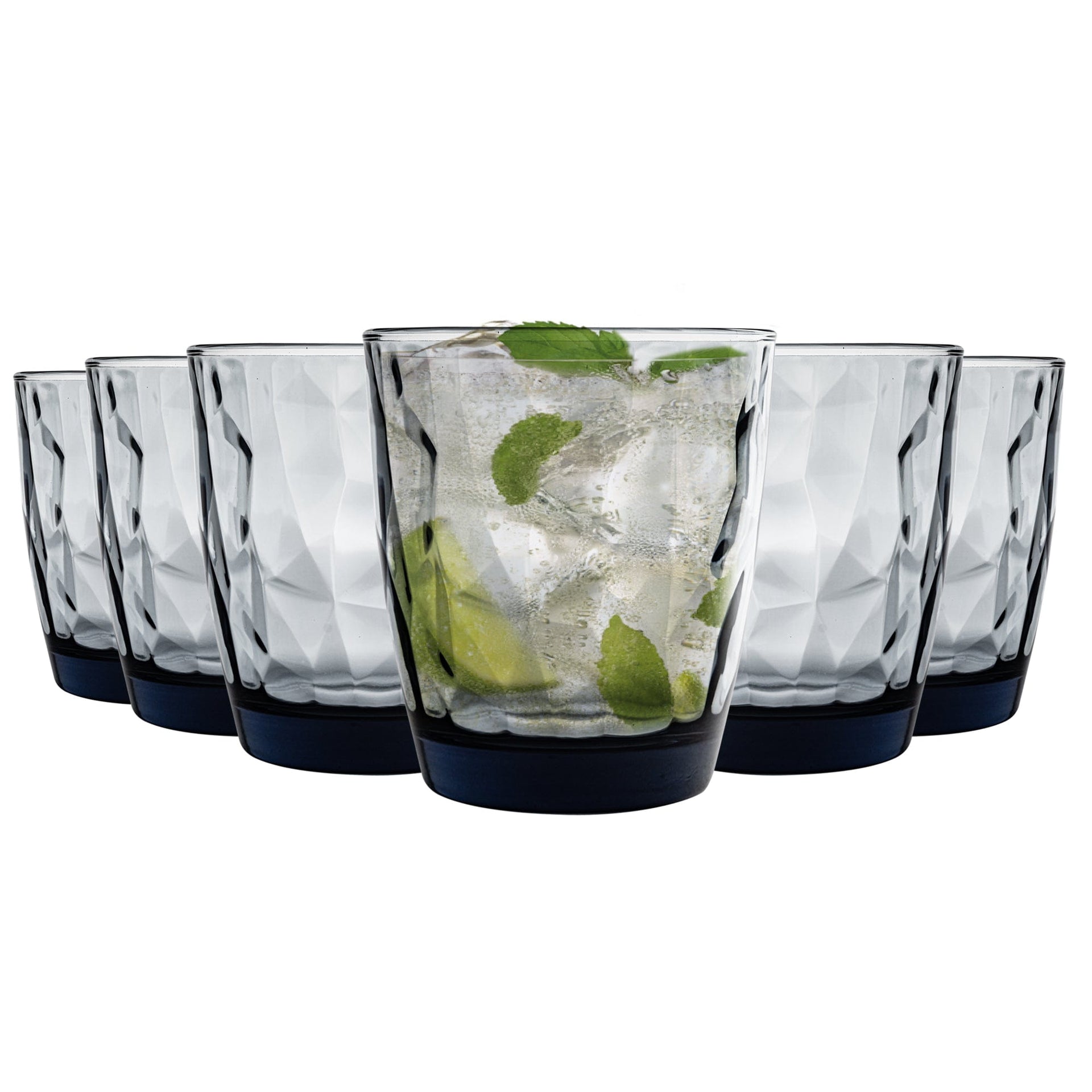 Diamond Tumbler Glasses Pack Six