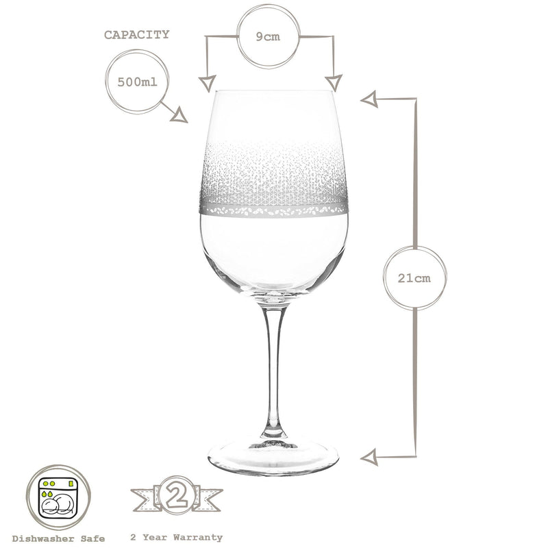 500ml Inventa Wine Glasses - Pack of Six - By Bormioli Rocco