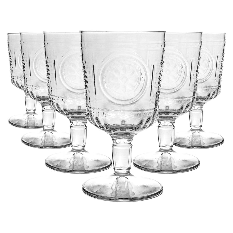 Romantic Wine Glasses - 320ml - Clear - Pack of 6 - By Bormioli Rocco