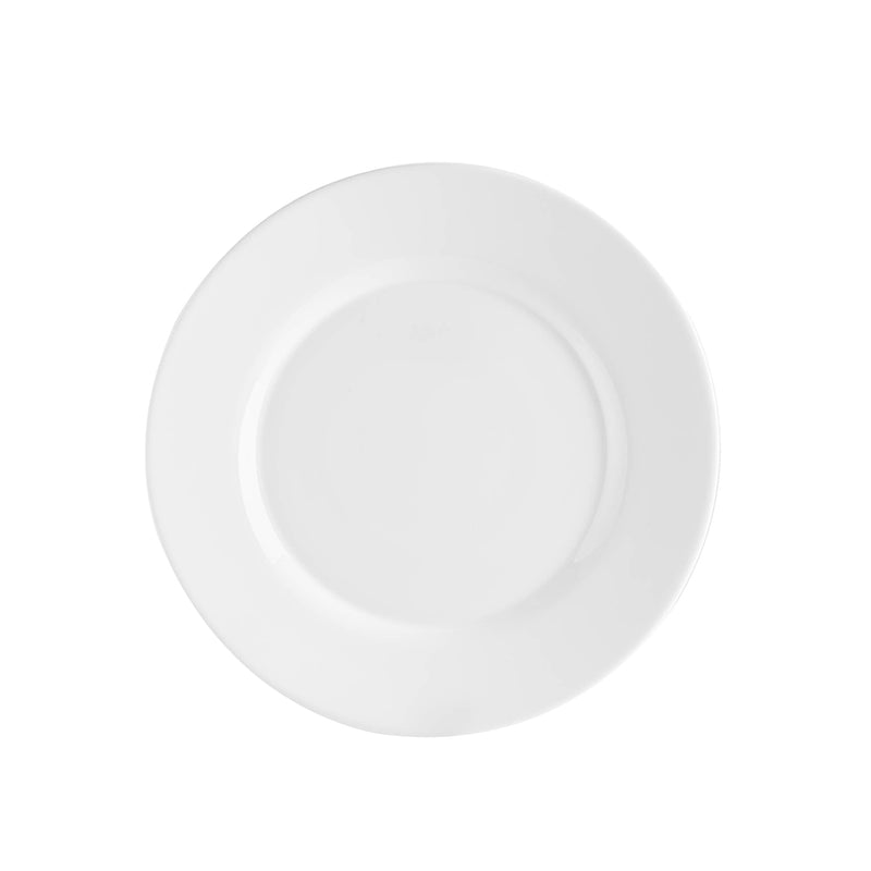 20cm White Toledo Glass Side Plates - Pack of Six - By Bormioli Rocco