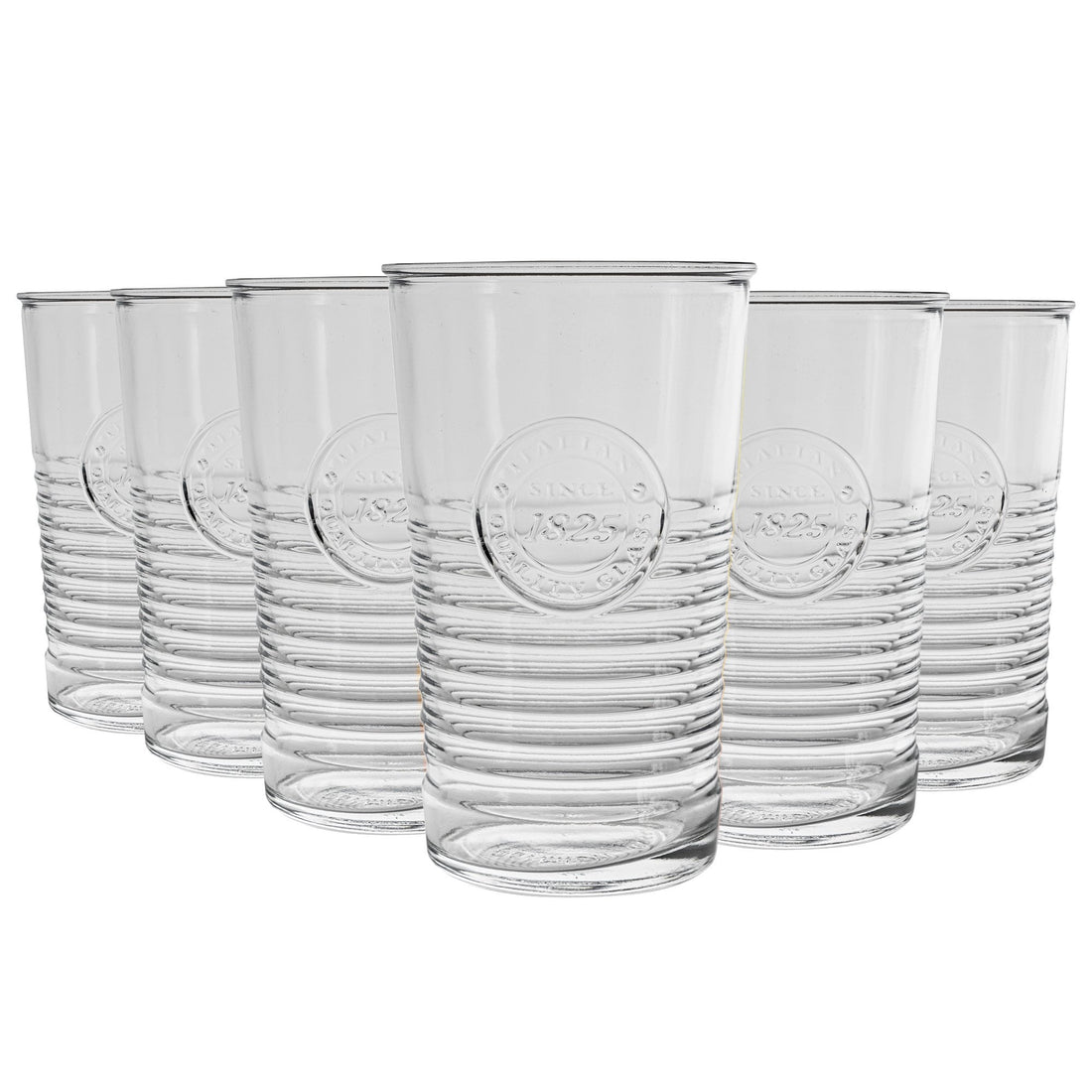 Bormioli Rocco Officina 1825 Highball Glasses - 475ml - Pack of 6