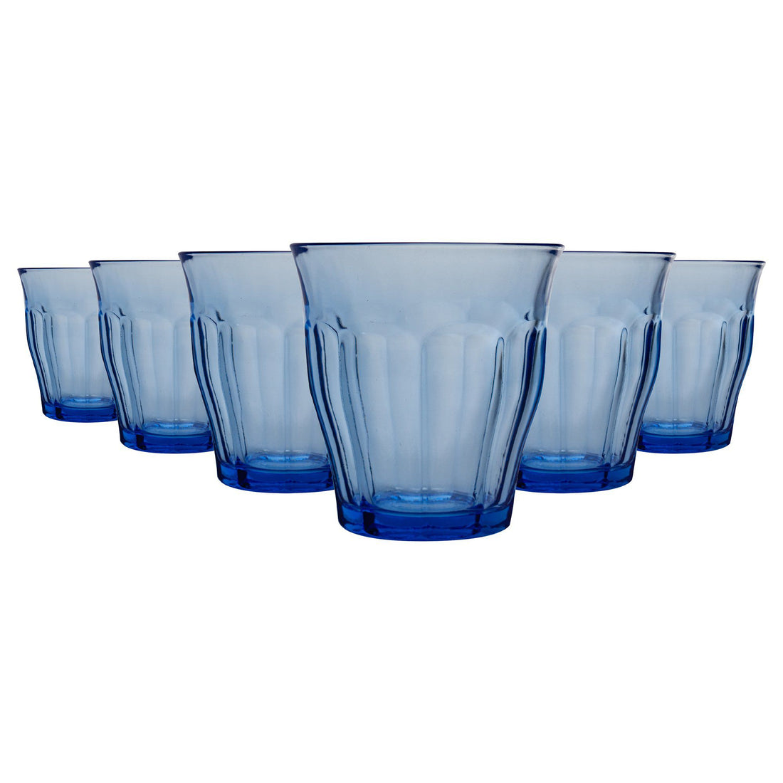 310ml Blue Picardie Water Glasses - Pack of Six