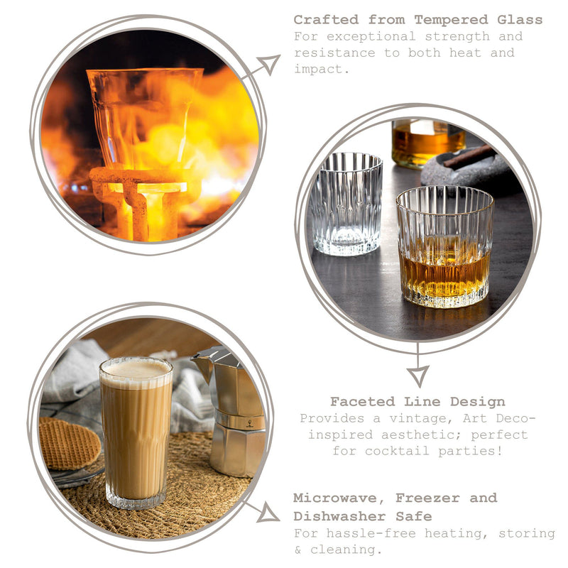 220ml Manhattan Whisky Glasses - Pack of Six - By Duralex