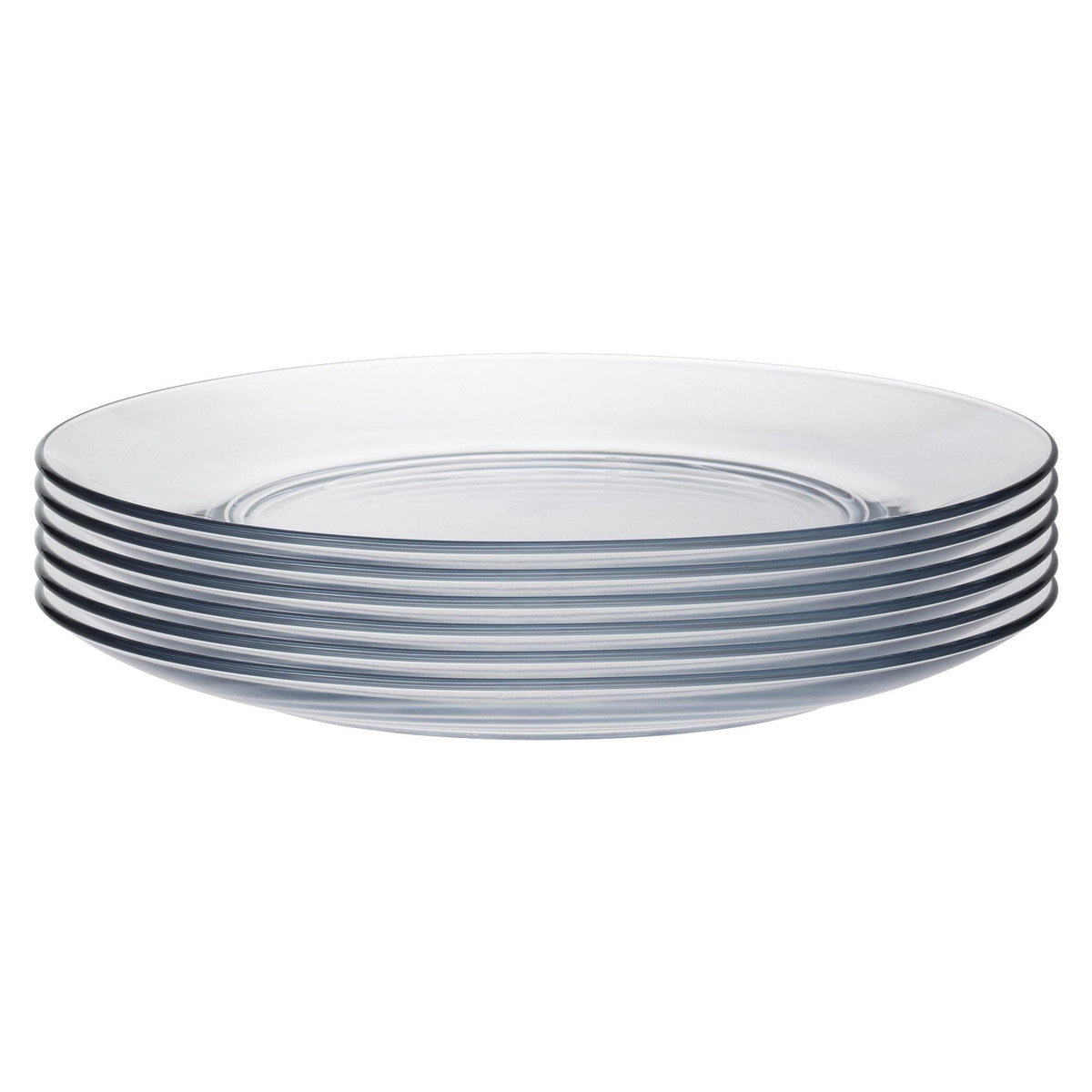 19cm Clear Lys Glass Dessert Plates Pack Six