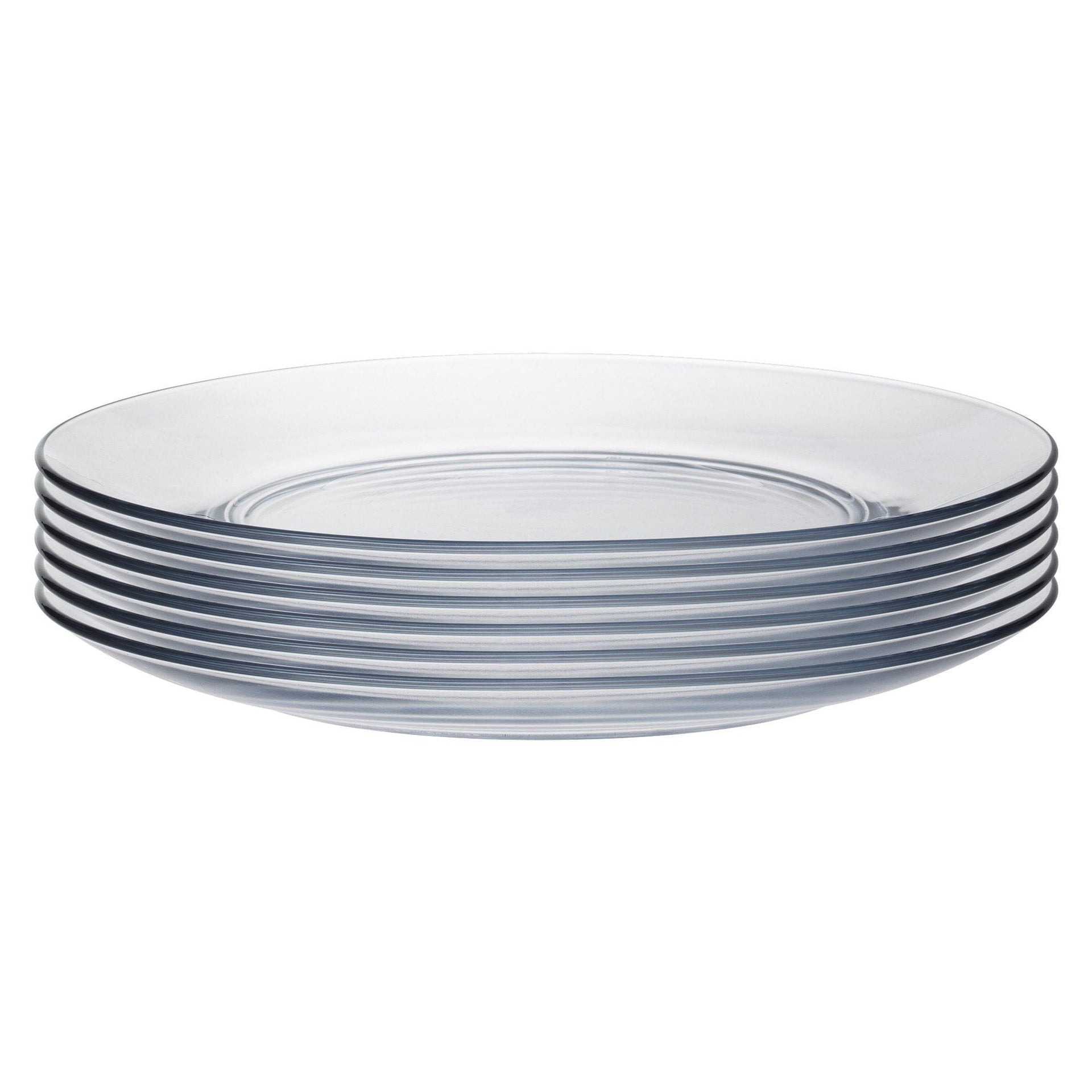 23.5cm Clear Lys Glass Dinner Plates Pack Six