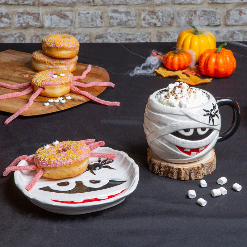 Halloween Mummy Spider Stoneware Mug - By Fax Potato