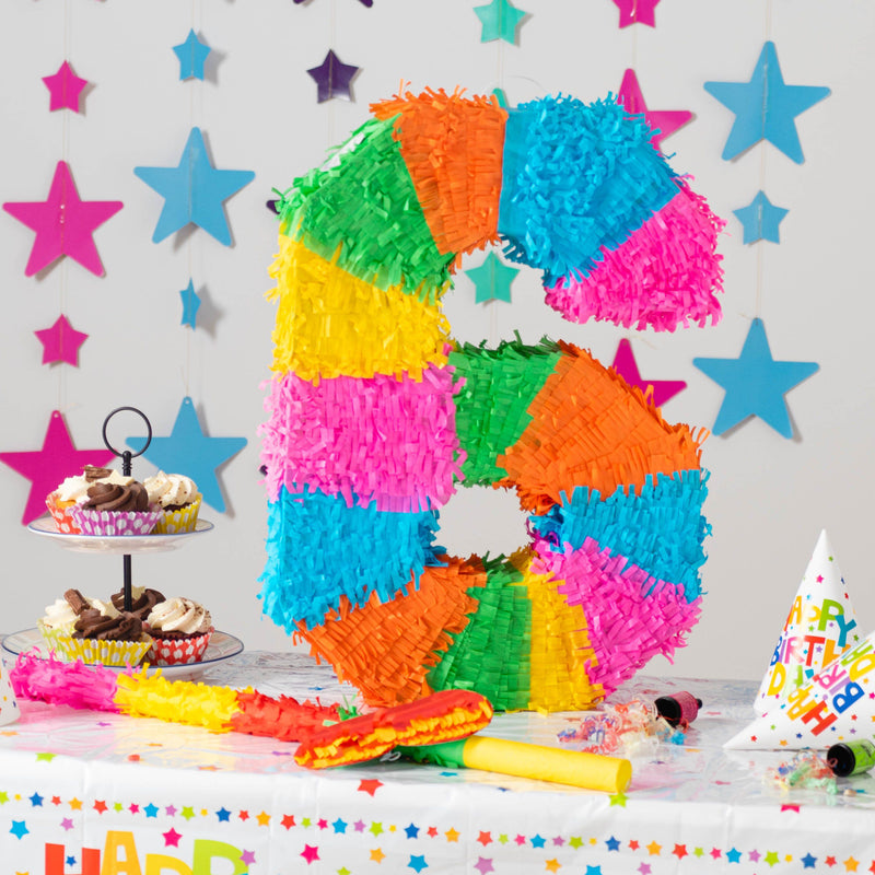 Number 6 Piñata Party Set - By Fax Potato