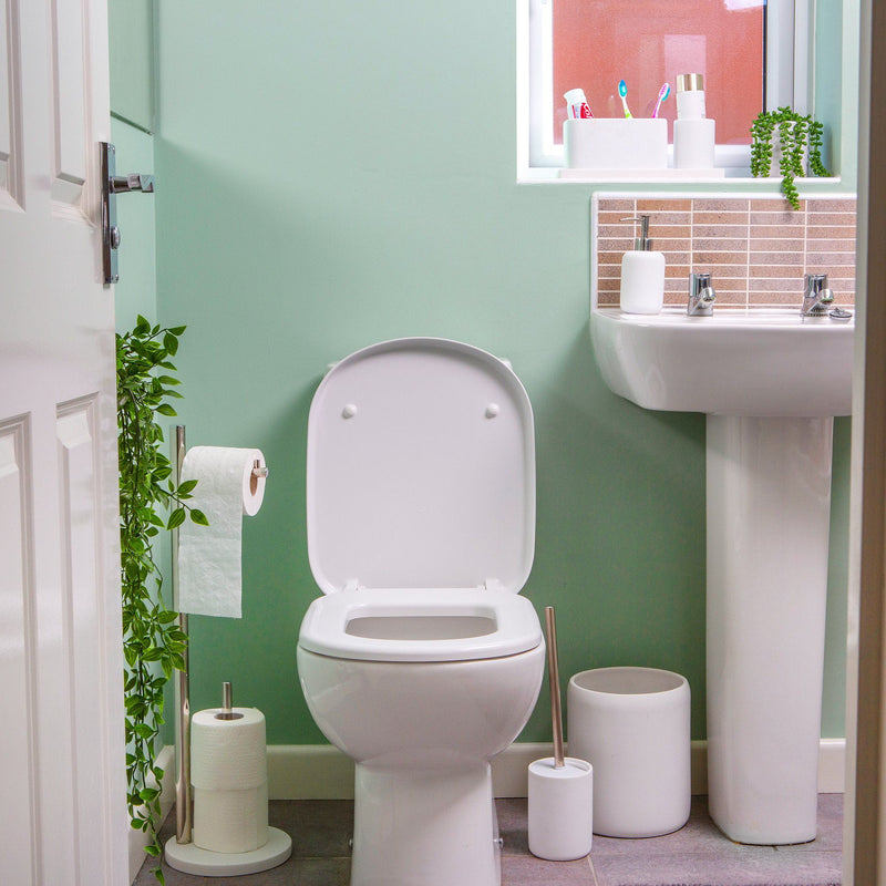Resin Toilet Brush & Bin Set - By Harbour Housewares