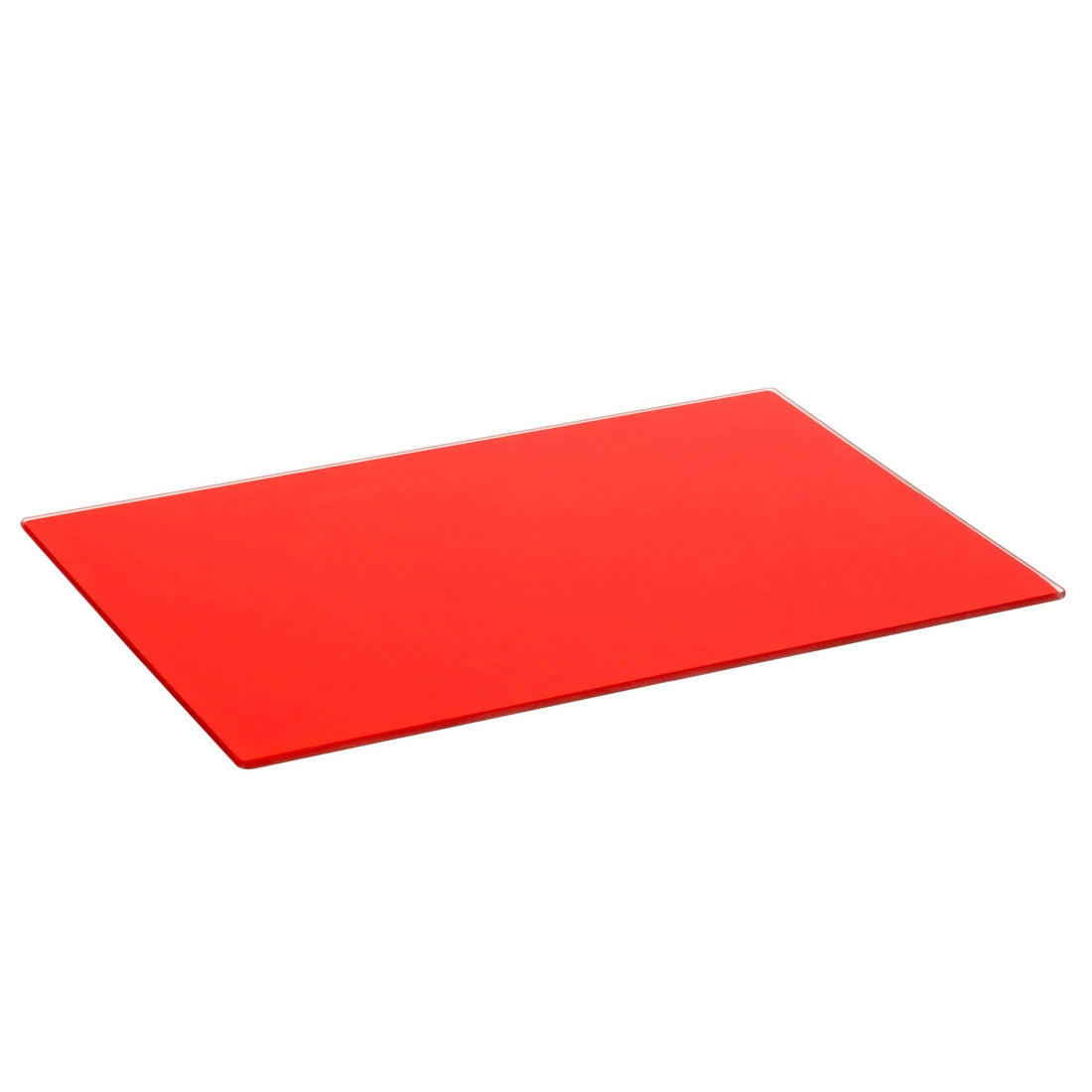 Red 50cm x 40cm Glass Chopping Board