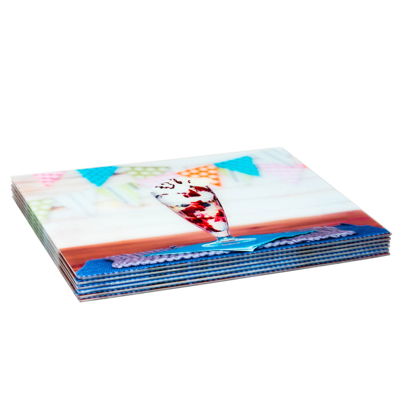 50cm x 40cm Glass Placemats - Pack of Six - By Harbour Housewares