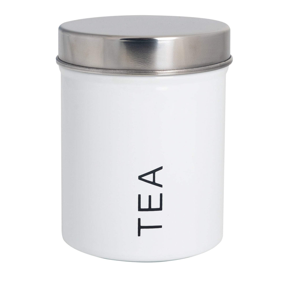 White Metal Tea Canister