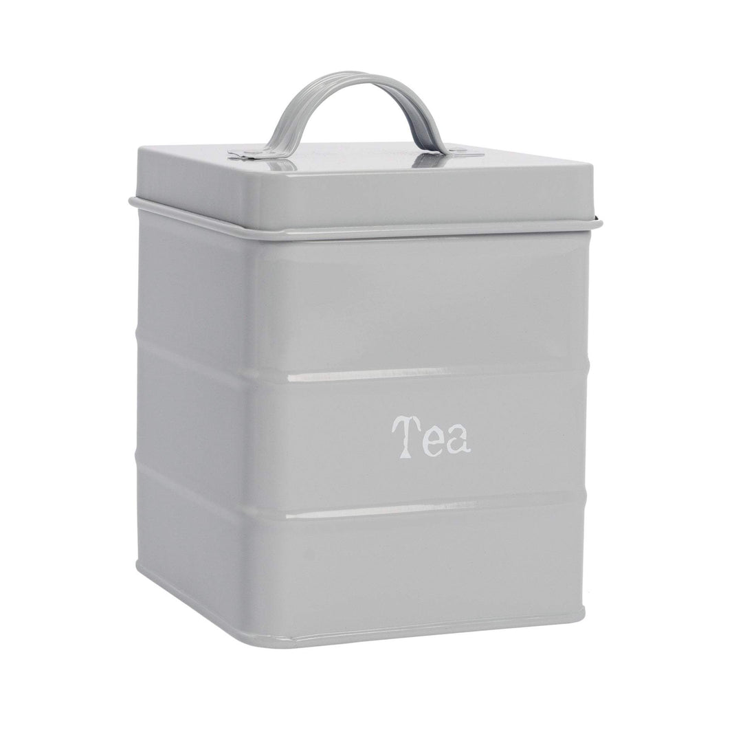 Grey Vintage Metal Tea Canister