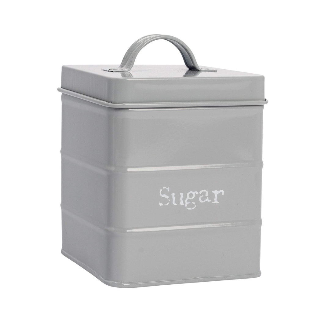 Grey Vintage Metal Sugar Canister