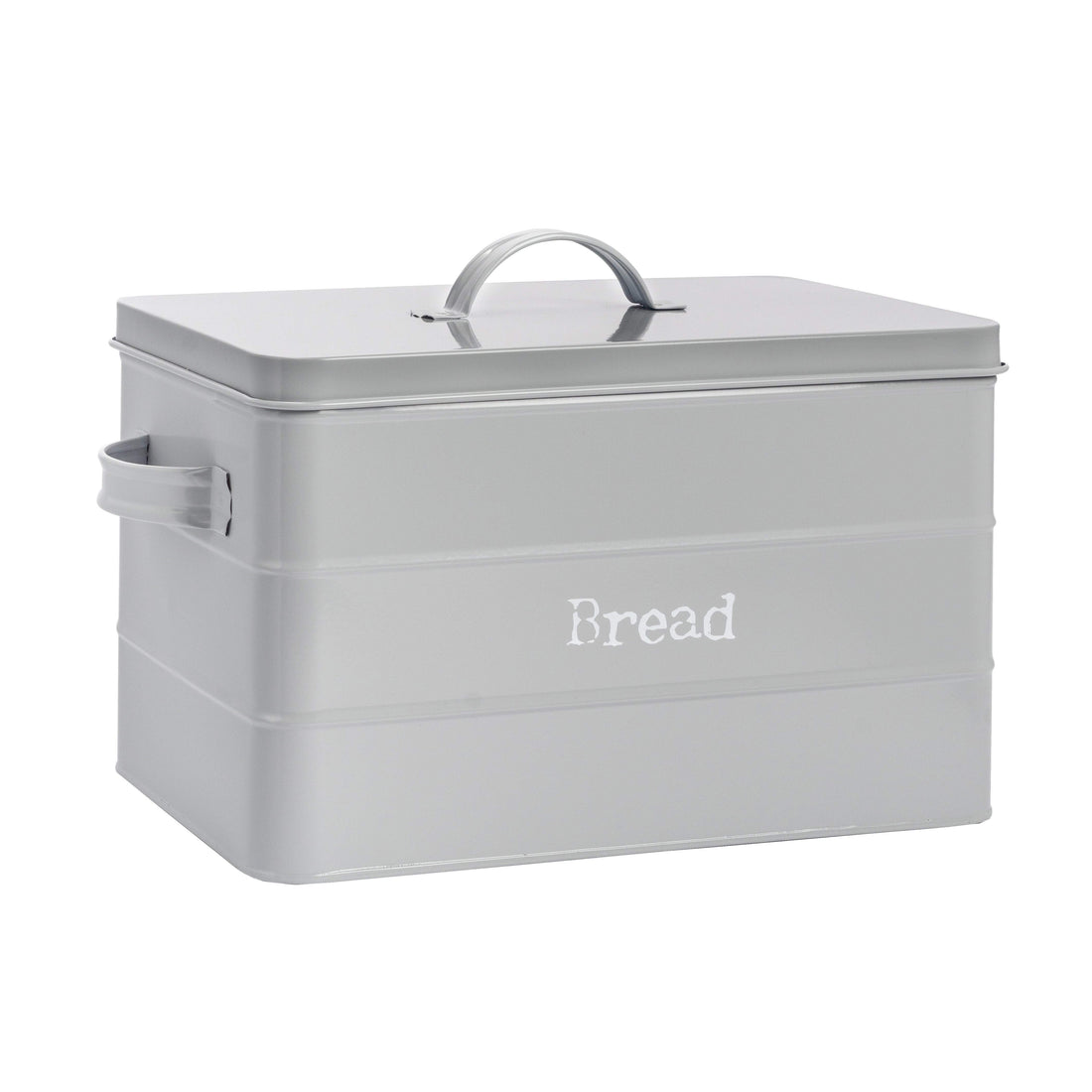 Grey Vintage Metal Bread Bin