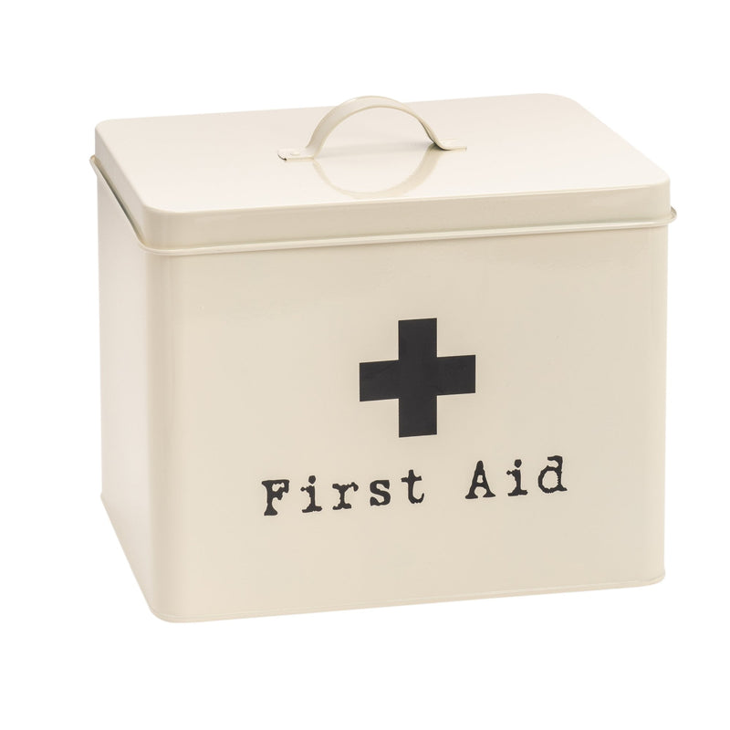 Large Vintage First Aid Tin - By Harbour Housewares