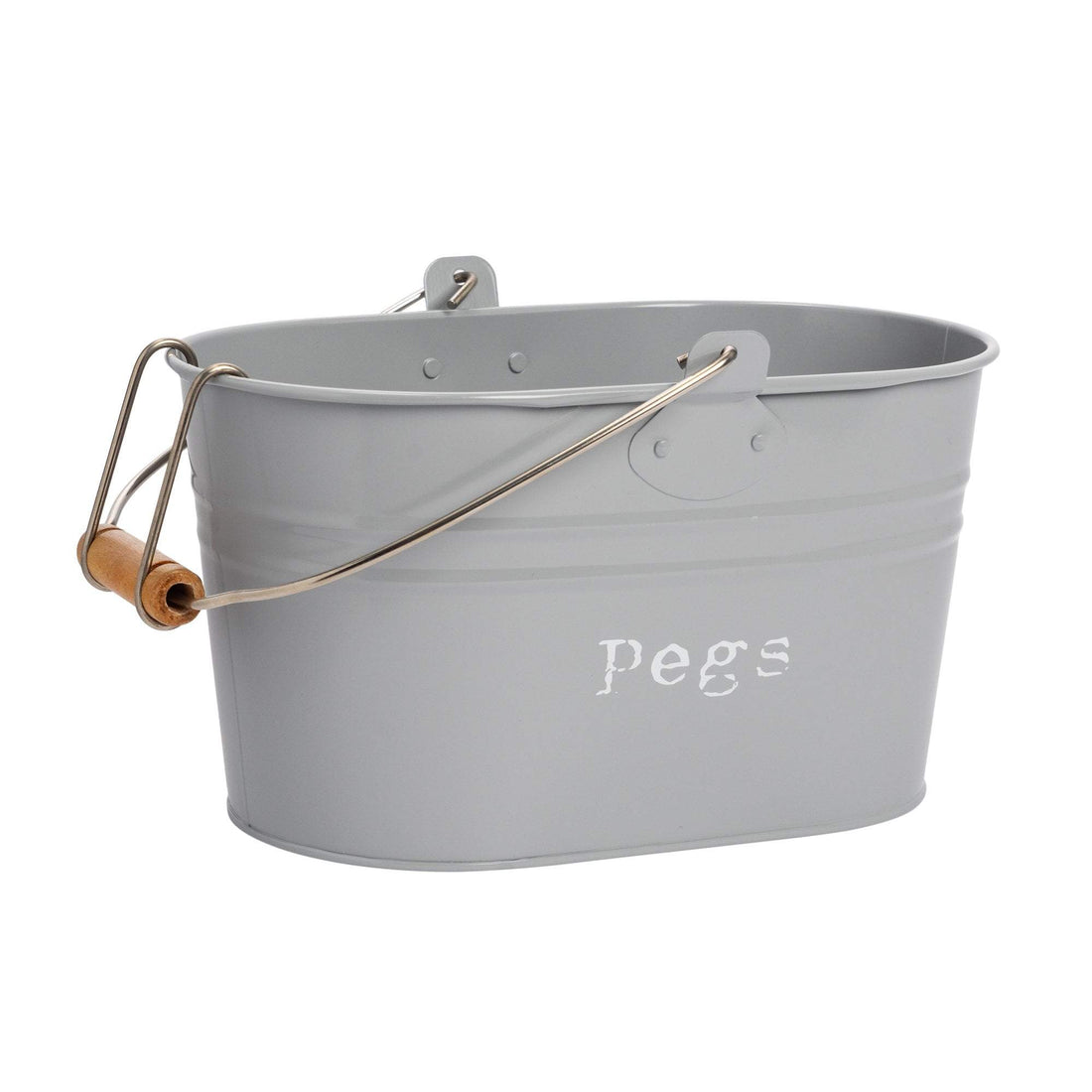 Grey Vintage Peg Bucket