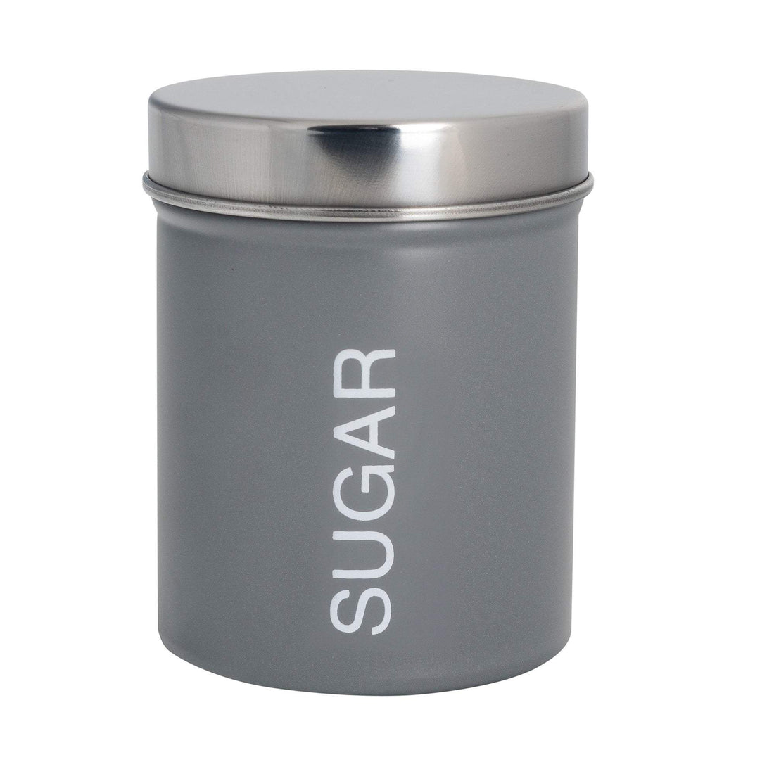 Grey Metal Sugar Canister