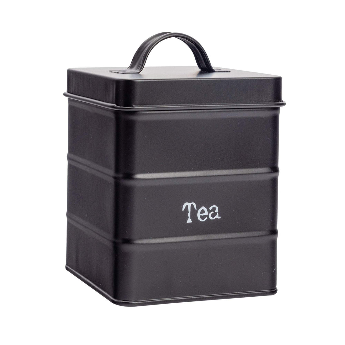 Black Vintage Metal Tea Canister