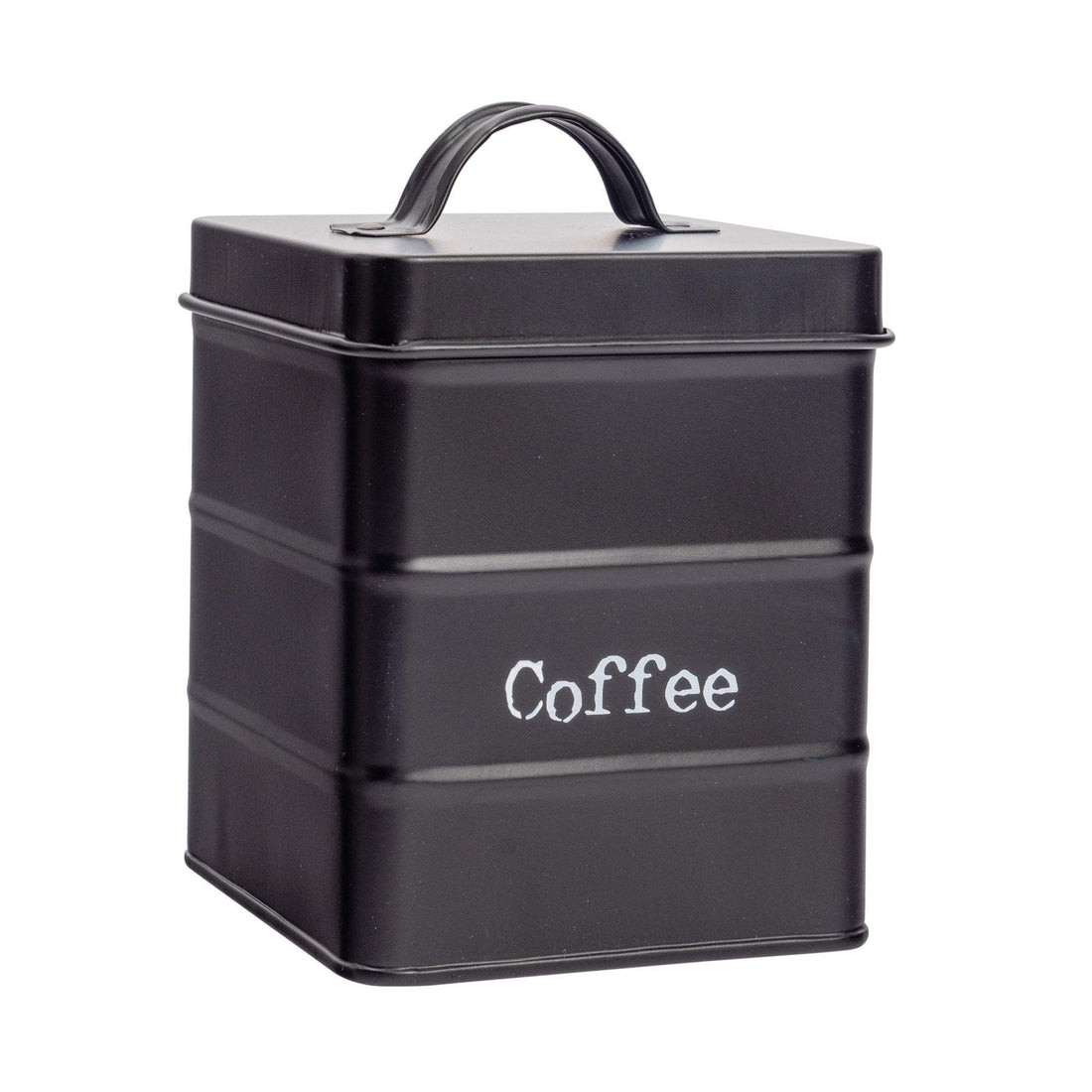 Black Vintage Metal Coffee Canister