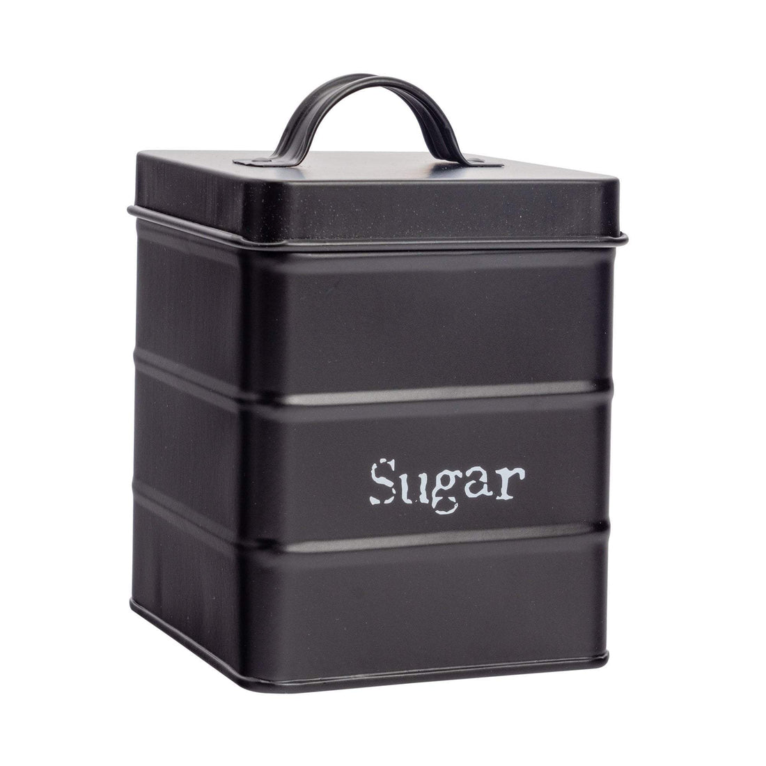 Black Vintage Metal Sugar Canister