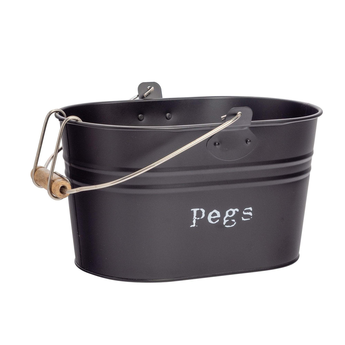 Black Vintage Peg Bucket