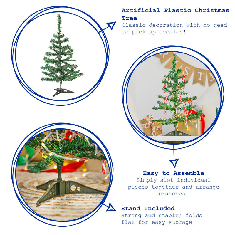 2ft Artificial Fir Christmas Tree - By Harbour Housewares