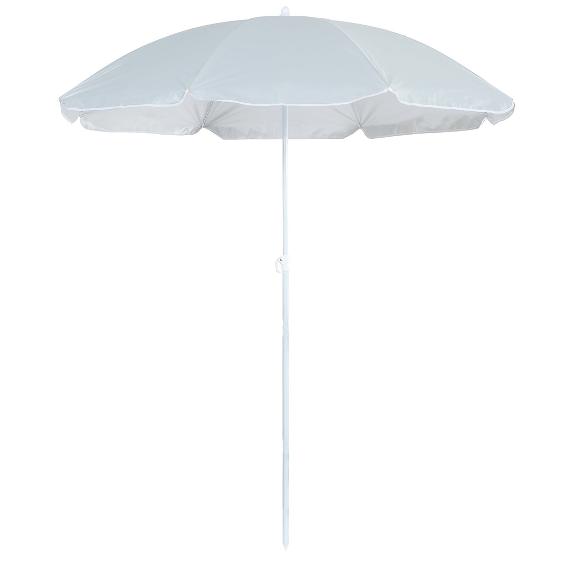 Grey 1.74m Metal Beach Parasol