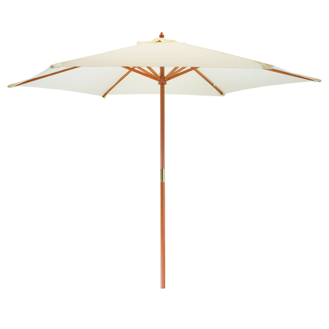 Stone 2.7m x 2.5m Wooden Garden Parasol