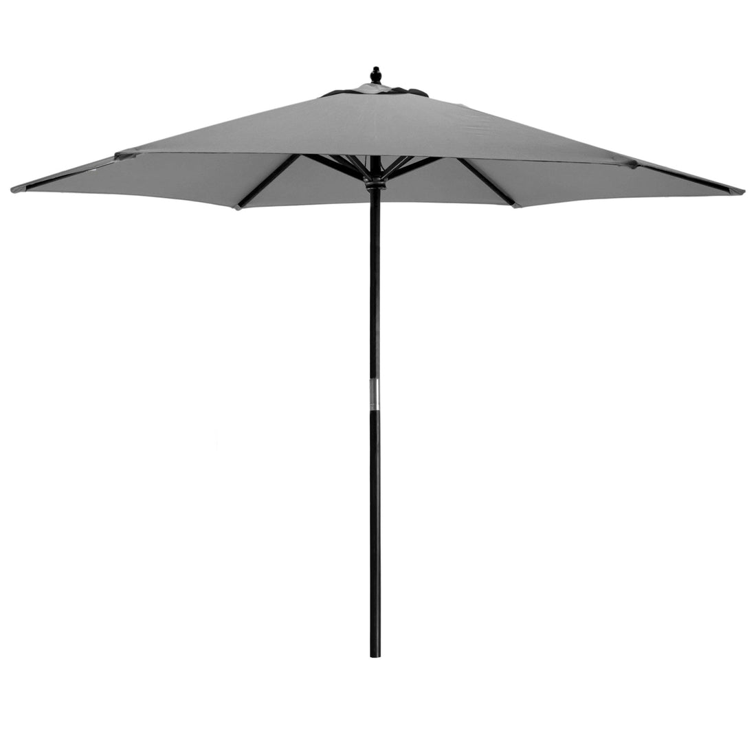 Grey 2.7m x 2.5m Wooden Garden Parasol