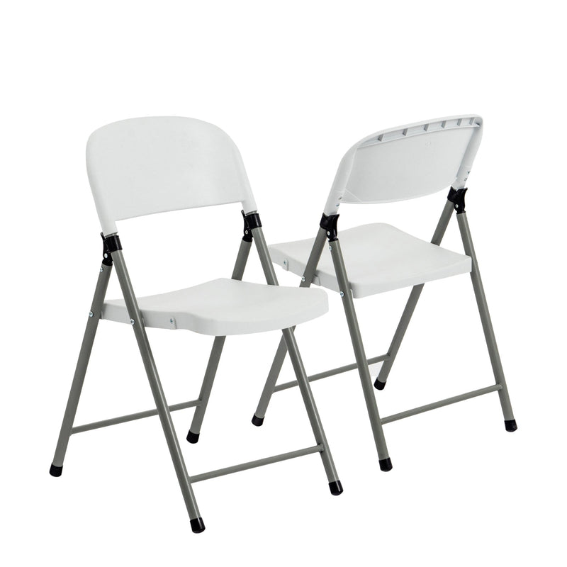Harbour Housewares Heavy Duty Plastic Folding Camping Chair x2