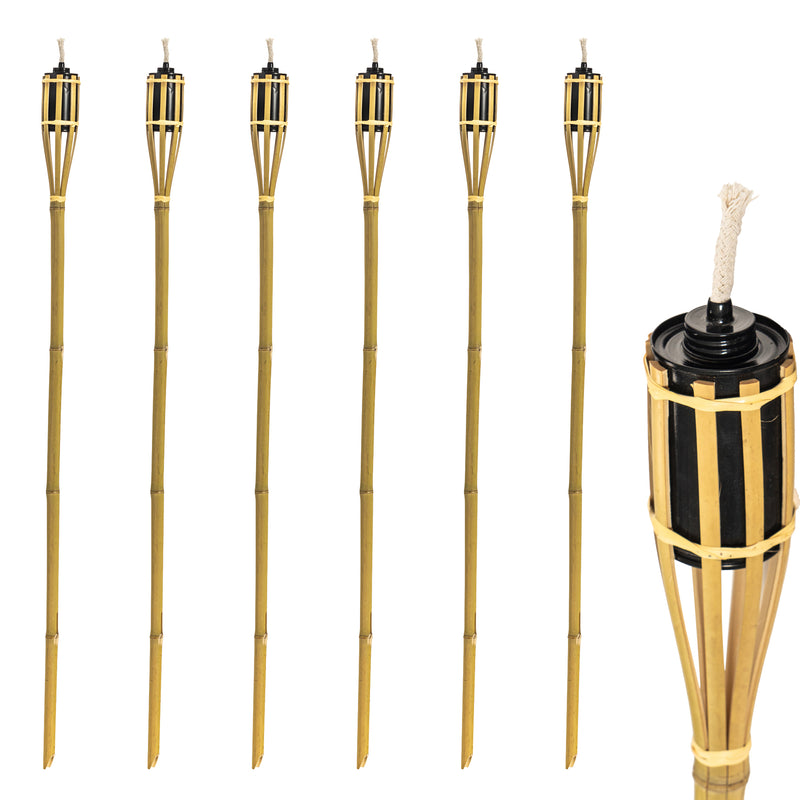 Bamboo Garden Torches - Pack of Six - By Harbour Housewares