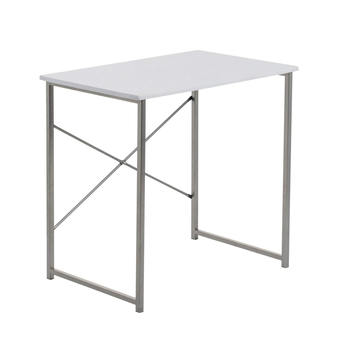 Industrial Office Desk - White &amp; Silver