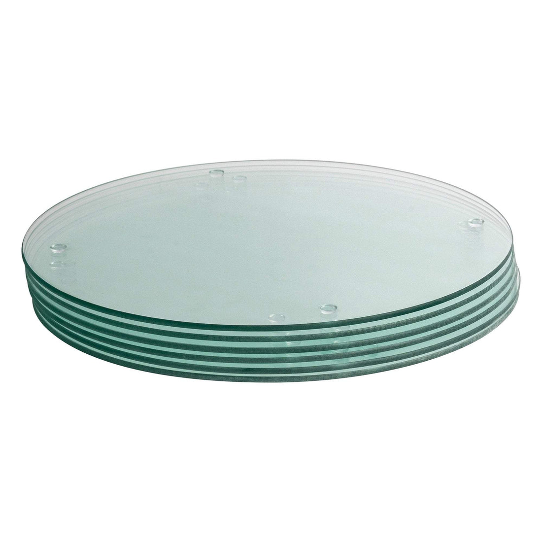Clear 30cm Round Glass Placemats - Pack of 6