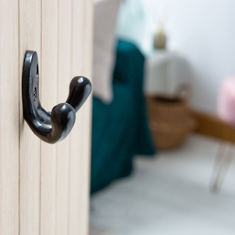 70mm x 50mm Double Coat Hook - By Hammer & Tongs