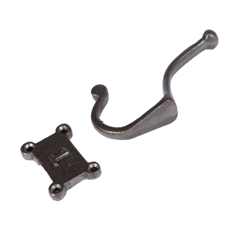 50mm x 115mm Grey Number 1 Hat & Coat Hook - By Hammer & Tongs