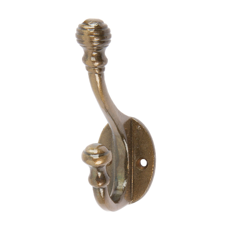 30mm x 95mm Ball End Hat & Coat Hook - By Hammer & Tongs