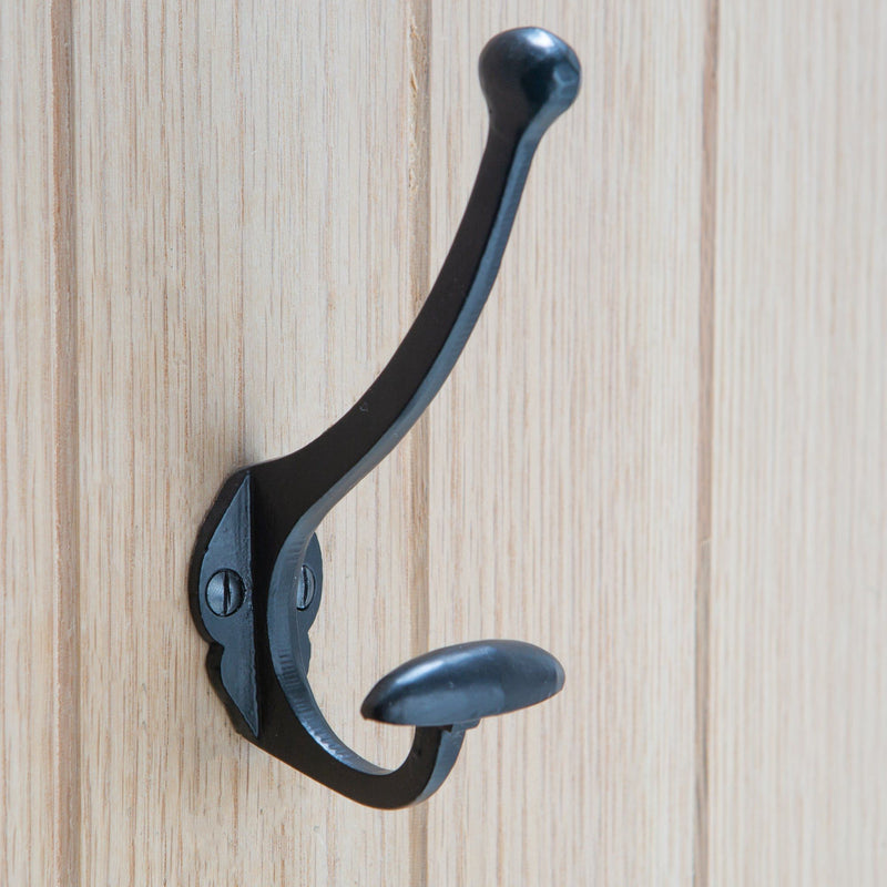 45mm x 130mm Black Bowler and Coat Hook - By Hammer & Tongs