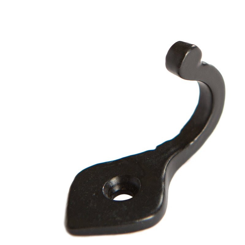 20mm x 40mm Black Hammered Arrowhead Single Hook - By Hammer & Tongs