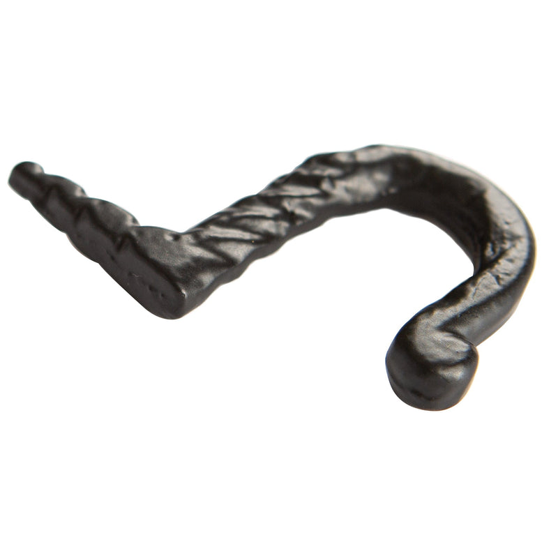 5mm x 40mm Black Twisted Nail Hook - By Hammer & Tongs