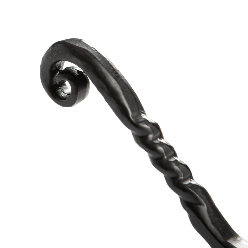 40mm x 125mm Black Twisted Scroll Hat & Coat Hook - By Hammer & Tongs