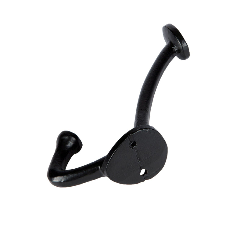 35mm x 115mm Black Bowler and Coat Hook - By Hammer & Tongs