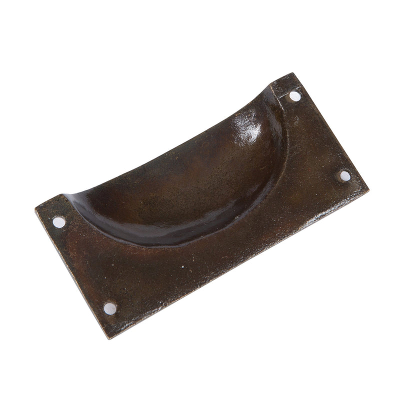 105mm x 50mm Rectangular Cabinet Cup Handle - By Hammer & Tongs