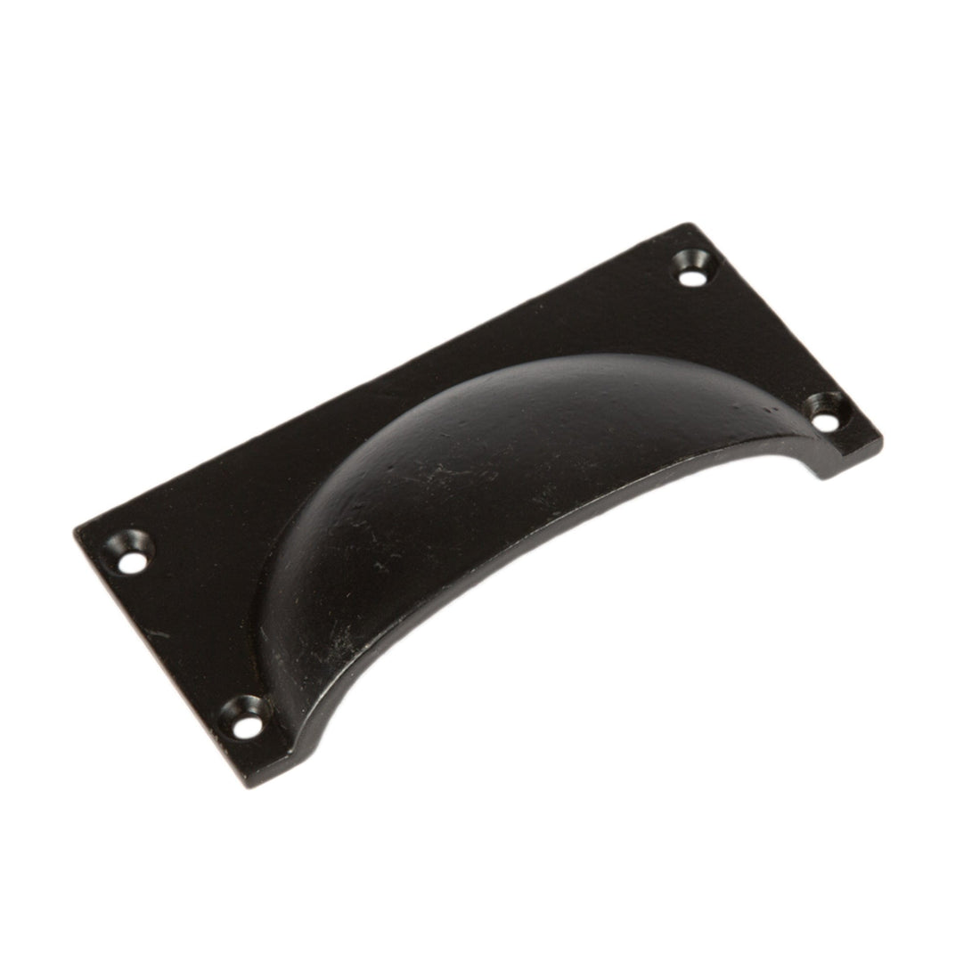 Black 105mm x 50mm Rectangular Iron Cabinet Cup Handle