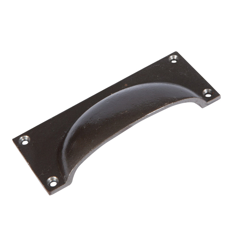130mm x 50mm Rectangular Cabinet Cup Handle - By Hammer & Tongs